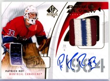 2009-10 SP Authentic Rookie Review #RRPR Patrick Roy PATCH AUTO /25 - SICK 4Clrs