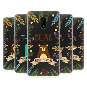 FUNDA DE GEL Y FONDO DE PANTALLA HEAD CASE CON ILUSTRACIONES DE ANIMALES ESPIRITUALES PARA TELÉFONOS NOKIA 1 - Imagen 1 de 17