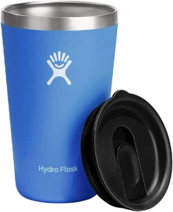 Hydro Flask Insulated Tumbler with Lid and Double Wall, 16 oz - Cascade Blue - Picture 1 of 5