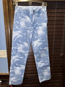 Vineyard Vines Size 16 Teen Boys Pants Palm Leaves Blue - Picture 1 of 6
