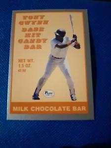 Tarjeta 1990 Tony Gwynn Pacific Base Hit Candy Bar SD SAN DIEGO PADRES - Imagen 1 de 2