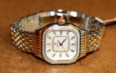 Michele Meggie Two Tone SS Ladies Diamond MOP Dial Watch MWW33B000002 [035WEI] - Image 1 of 4