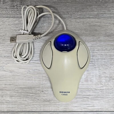 Kensington Orbit Track Ball 2 Blue Mouse PC/USB MAC Model# 64226 Tested&Works - Image 1 of 4