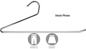 Pants Hangers | Open-Ended Metal L Bottom Chrome HD799015 White (Lot Of 50) NEW!