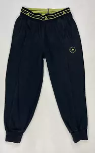Adidas Stella McCartney Jogger Sweatpants Women Large Black Yellow HM3817 - Picture 1 of 10