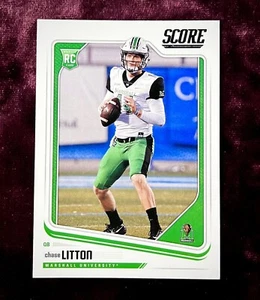 Chase Litton 2018 Punktzahl Fußball RC #403 NEUWERTIG Marshall Herd Trikot Chiefs Rookie - Bild 1 von 4