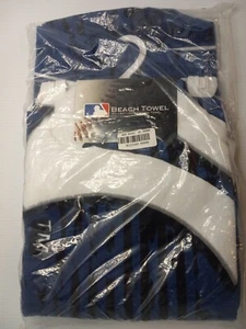 New York Yankees MLB 100% Cotton Beach Towel 30" x 60" Large Logo Blue w/White - Picture 1 of 21