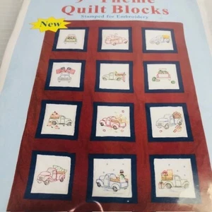 JDNA Quilt Blocks Trucks for All Seasons 9 x 9 Cross Stitch Embroidery # 737 882 - Picture 1 of 6