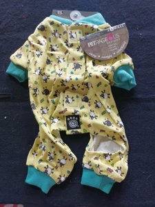 CUTE Pet rageous Pajamas pjs for puppy dogs dog sleeper shirt YELLOW X small NEW - Picture 1 of 7