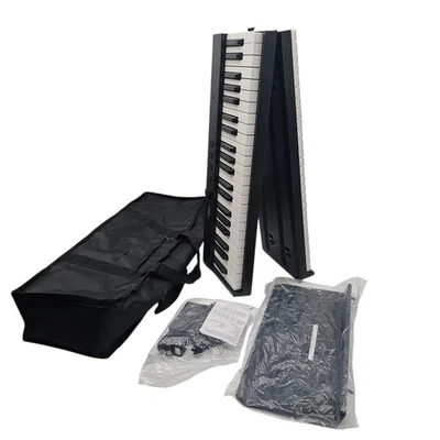 KONIX Folding Keyboard 88 Key Full-Size Digital Midi Electric Piano PJ88C NOB - Immagine 1 di 4