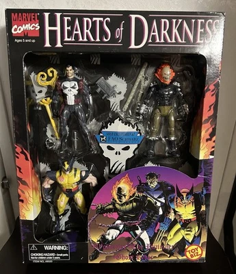 Paquete de 3 figuras Hearts of Darkness Marvel ToyBiz y FAO Schwarz EXCLUSIVO 1996 Foto 1 de 4