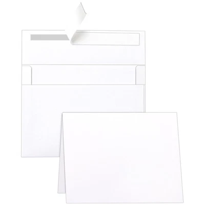 SILUNKIA White Blank Greeting Cards with Envelopes 5 x 7 Heavyweight Folded White Cardsto