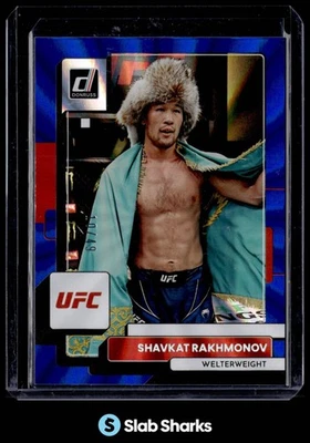 2023 PANINI DONRUSS UFC #109 SHAVKAT RAKHMONOV HOLO BLUE LASER /49 - Изображение 1 из 4
