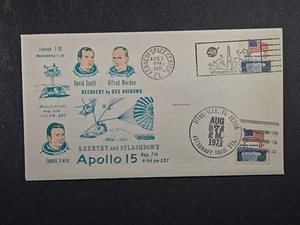 1971 US Space Cover - Apollo 15 Moon Landing - Dual Cancel stk#A57 - Picture 1 of 4