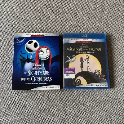 NIGHTMARE BEFORE CHRISTMAS BluRay Blue Slipcover Disney Tim Burton NEW Sealed - Image 1 of 4