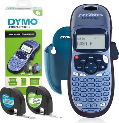 NEW DYMO LetraTag LT-100H Label Maker Handheld Kit + 2 Tapes + Wall Mount - Image 1 of 4