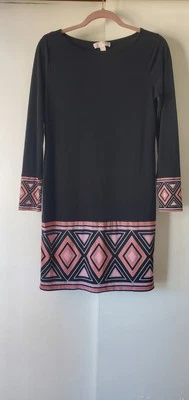 Michael Kors Women Dress Black Geometric Medium - Image 1 of 4