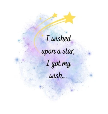 Tarjeta de felicitación Wish Upon A Star I Love You de 5x5 pulgadas SM su novia romance Foto 1 de 2