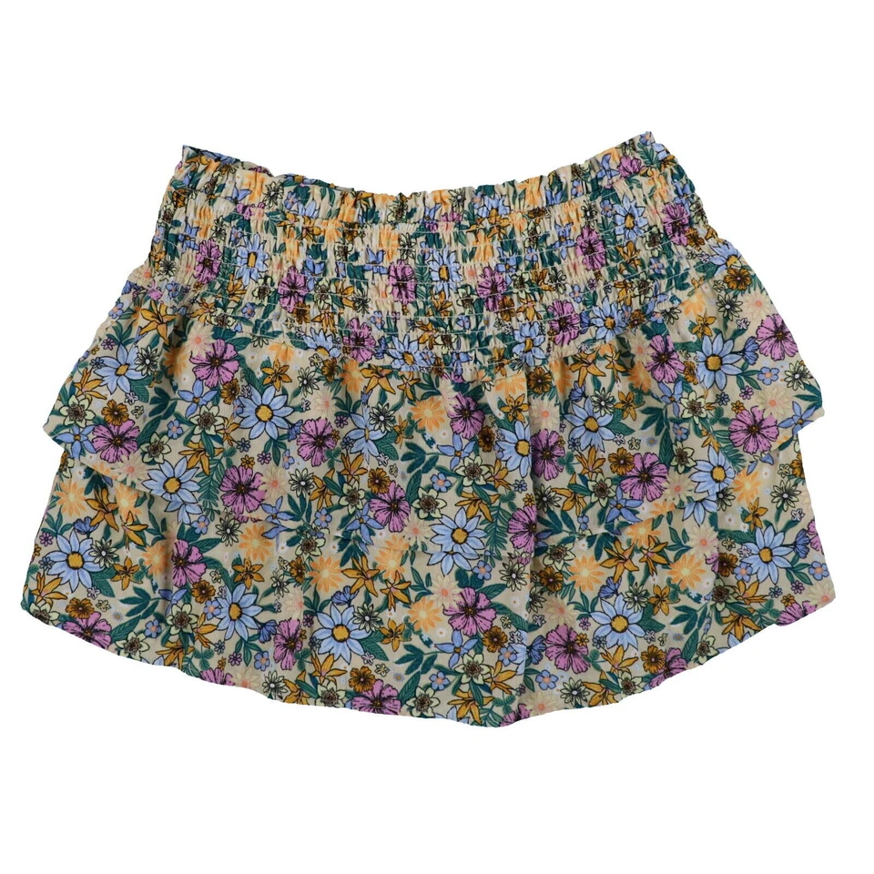 Miken Women's Smocked Ruffled Skirt Swim Bathing Suit Bottoms Cover Up M L New - Image 1 of 1