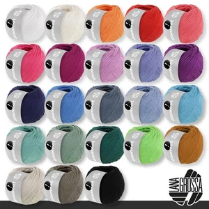 Lana Grossa 50 g Glamcot Baumwolle Stricken Häkeln Sommer Glanz Wolle 23 Farben - Picture 1 of 47