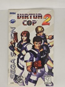 Virtua Cop 2! Sega Saturn! Manual only! Good Condition! OEM! Original!