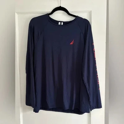 Camisa de natación para mujer Nautica azul marino manga larga UPF 30+ talla XXL Foto 1 de 4