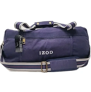 Vintage Izod Schulranzen NY marineblau Canvas Seesack Sporttasche maritim State Farm 20" - Bild 1 von 22