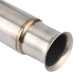 ˘60mm 2.4in Exhaust Link Pipe Mid‑Pipe Catalytic Converter Removed For - Picture 1 of 12