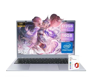 15.6-inch laptop computer Intel Pentium Gold 6500Y dual-core processor 16GB ram  - Picture 1 of 9