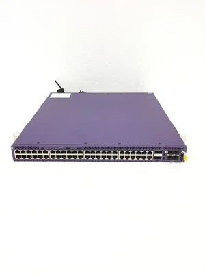 EXTREME NETWORKS X465-48P Network Switch w/ Vim5 4xe Card, 2x 110W PS, Rack Ears - Image 1 of 4