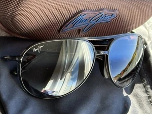 Maui Jim Alelele Bridge MJ 438 11 Translucent Grey Frame Maui Rose Polarized - Picture 1 of 7