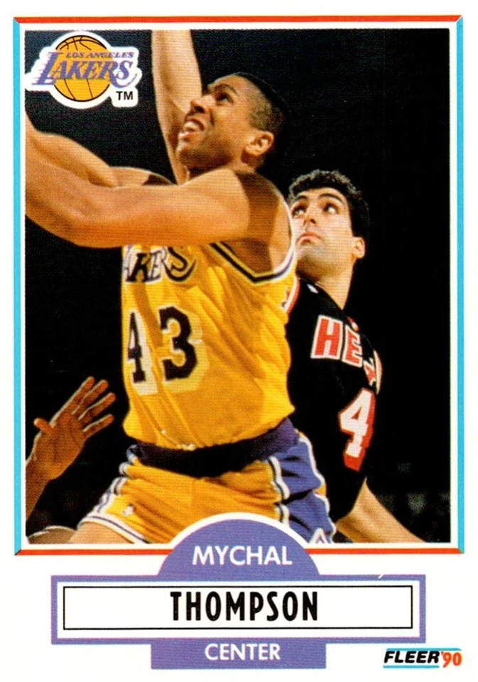 1990-91 Fleer Mychal Thompson Los Angeles Lakers #95 - Image 1 of 2