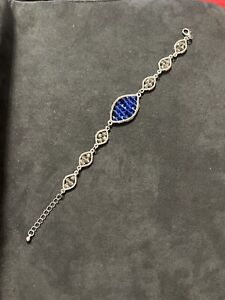 Charming Charlies Blue, Silver and Clear Womens Fashion Bracelet ✨ Elegant ✨