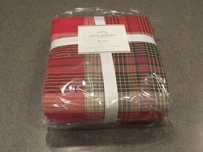 Nuevo RARO 5 PIEZAS Pottery Barn Jackson Edredón Queen a Cuadros con Fundas - FIESTAS DE NAVIDAD Foto 1 de 4