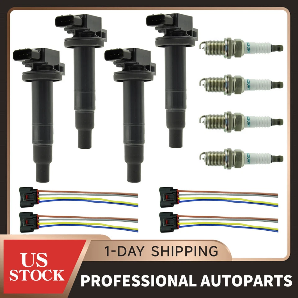 For Toyota Scion XA XB 1.5L Ignition Coil & Spark Plug w/plugs UF316 90919-02240 - Image 1 of 4