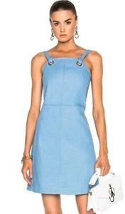 RAG & BONE Suffolk blue mini dress pinafore denim zip straps size 2, 6 RRP $602 - Picture 1 of 17
