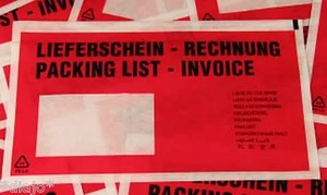 100 Stück Dokumententasche DIN lang Lieferschein Rechnung umweltfreundlich * - Bild 1 von 2