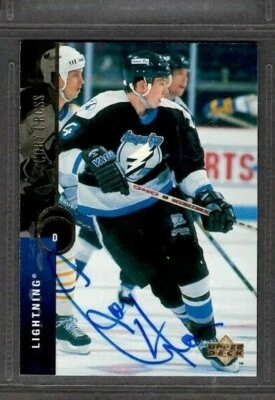 1995 Upper Deck #340 Cory Cross Tampa Bay Lightning Signed Autograph (T45) TPD34 - Image 1 of 2