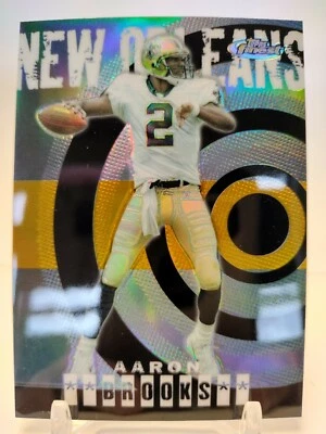 AARON BROOKS #/50 GOLD REFRACTOR 2004 Topps Finest Football #9 NOLA Saints - Image 1 of 2