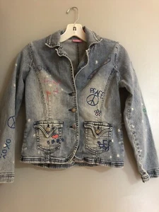 Zana Di Jeans Jugend Kinder Jeansjacke Lack Knöpfe vorne Gr. L - Bild 1 von 7