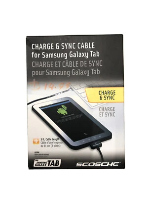 Scosche Charge and Sync Cable for samsung galaxy Tab - Image 1 of 2