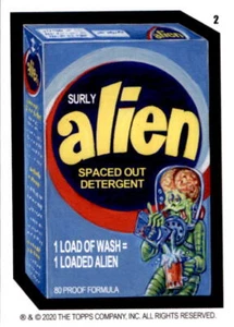 2020 Mars Attacks Wacky Packages Serie 4 Coupon Backs #2 Surly Alien - quasi nuovo - Foto 1 di 2