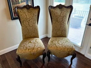 Beautiful King and Queen designer chairs.  Seldom used smoke free home.   - Picture 1 of 2