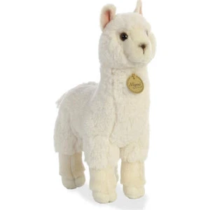 Juguete de peluche Aurora® Miyoni® de alpaca blanca de 11 pulgadas - Imagen 1 de 3