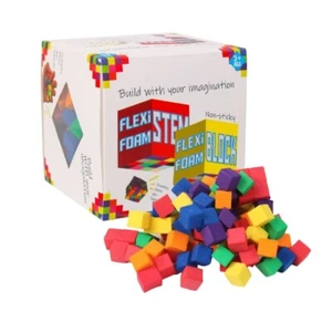 STEM Construction Toy 0.4 Inch Foam Cubes Educational Stacking Blocks - Picture 1 of 8