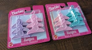 Vintage 1998 1997 Barbie Hangers Pink Purple Teal NEW SEALED 12 Hangers - Picture 1 of 5