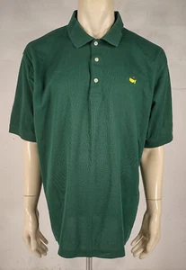 Masters Collection green Masters Logo Crest short sleeve polo shirt mens XXL 2XL - Picture 1 of 9