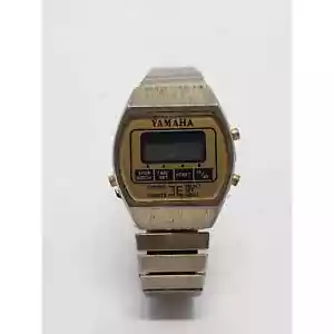 Yamaha men's digital watch. Multi function Gold face. Sold as is - Picture 1 of 2