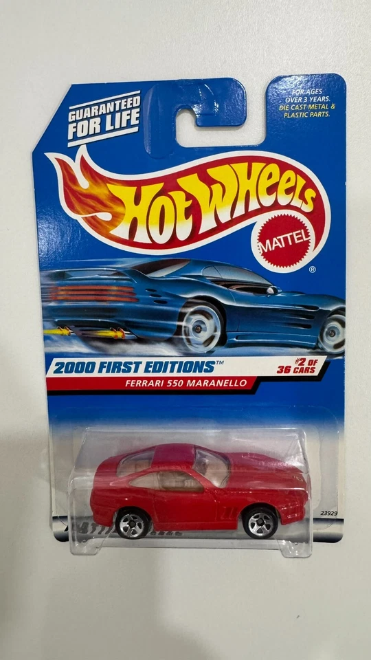 Hot Wheels 2000 First Editions Ferrari 550 Maranello #62 2/36 Red 1999 Mattel - Image 1 of 1