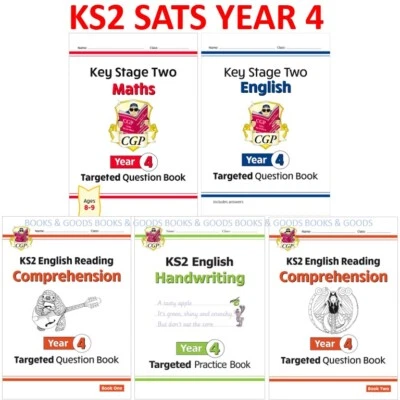 KS2 Year 4 Complete Targeted 5 Books Bundle Maths English Comprehension Writing - Image 1 of 4